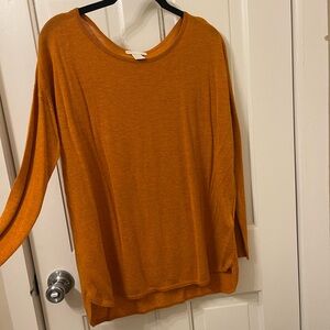 H&M Burnt Orange Long Sleeve Top